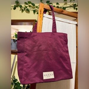 Gucci Beauty burgundy polyester tote bag
